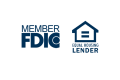 Member FDIC and Equal Housing Lender Logos located in the bottom footer of the website